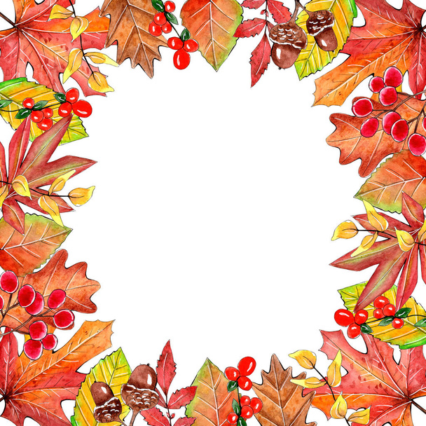 Thanksgiving Frame Arrangement. Autumn Fall Design. - Photo, Image