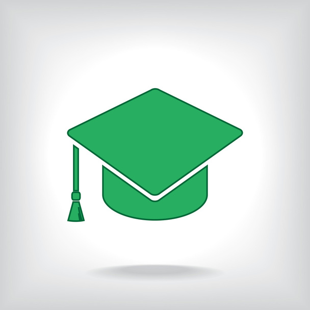 Graduation cap icon - Vector, afbeelding