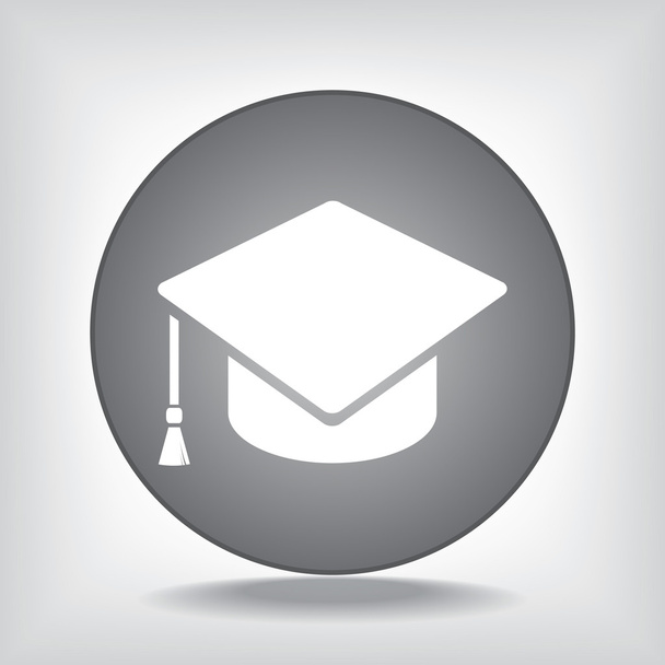 Graduation cap icon - Vektor, kép