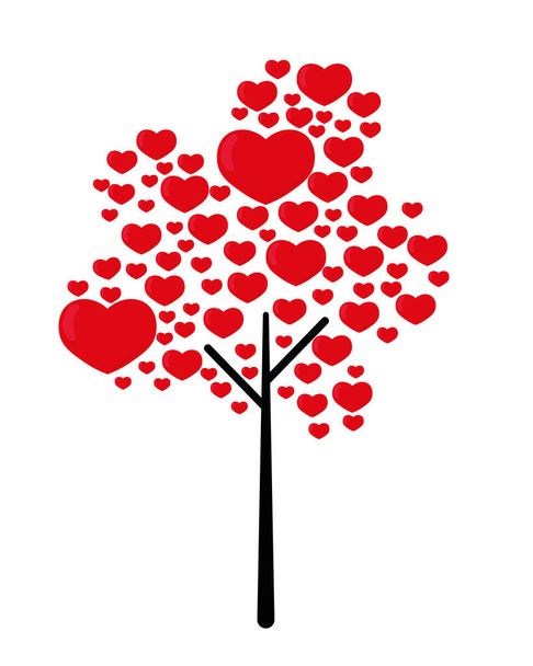love heart tree - ベクター画像