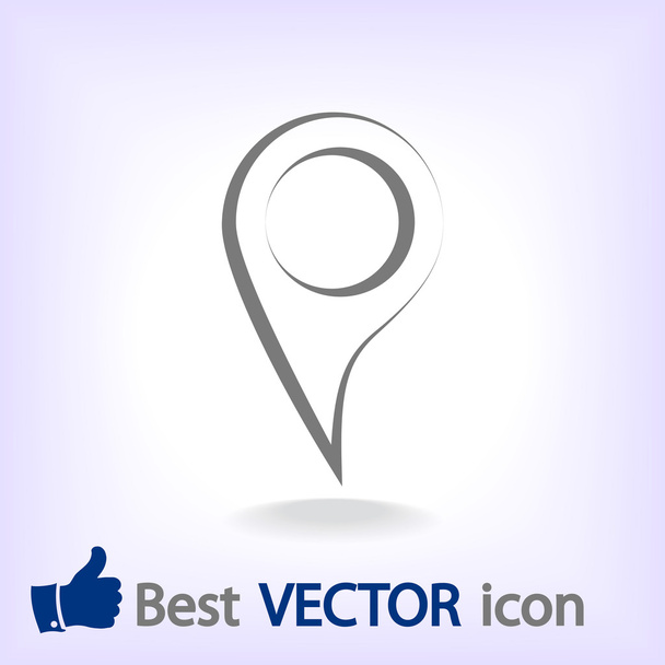 Map pointer flat icon - Vector, Image