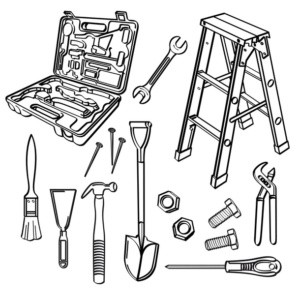 Colección de herramientas
 - Vector, imagen