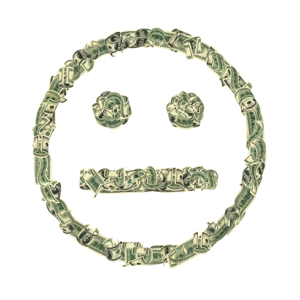Символ равнодушия в сочетании с долларами
 - Фото, изображение