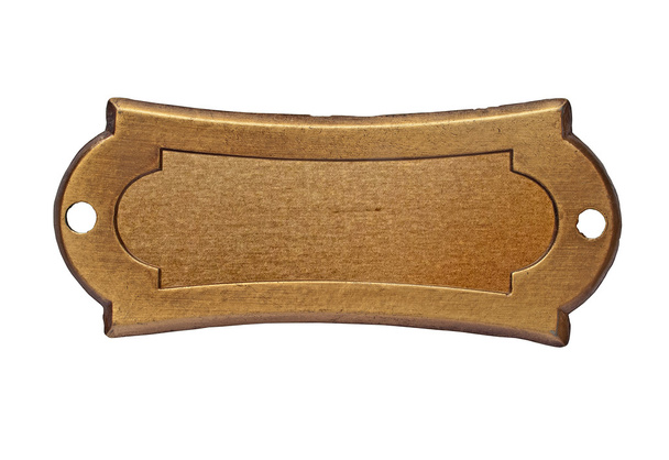 Vintage brass name plate - Photo, Image