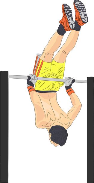 atleta vetor na barra horizontal
 - Vetor, Imagem