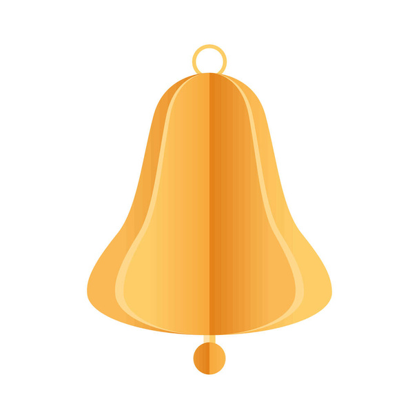 golden christmas bell pendant - Vector, Image