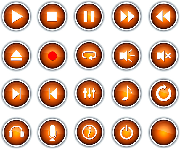 Player buttons. - Vektor, Bild