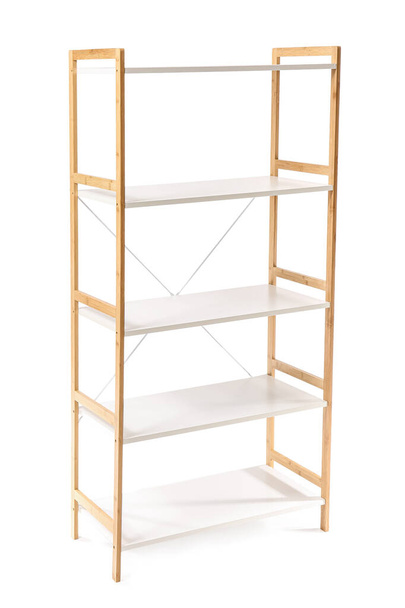 Modern shelf unit isolated on white - Фото, изображение