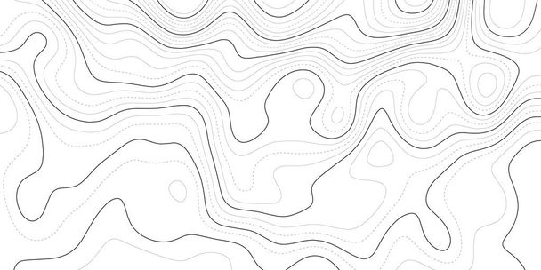 Topographic map background. Geographic line map with elevation assignments. Contour background geographic grid. Vector illustration. - Vector, Image