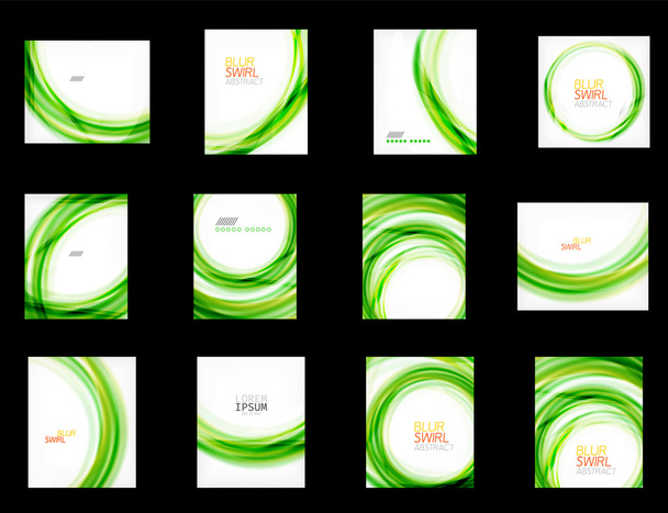 zakelijke swirl Kleurset, minimale ontwerpsjablonen - Vector, afbeelding
