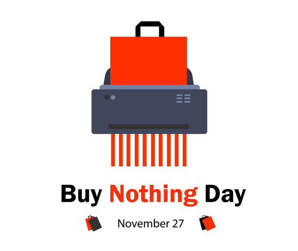Diseño de pancartas o pósters sobre el Día Internacional de Comprar Nada - Vector, imagen
