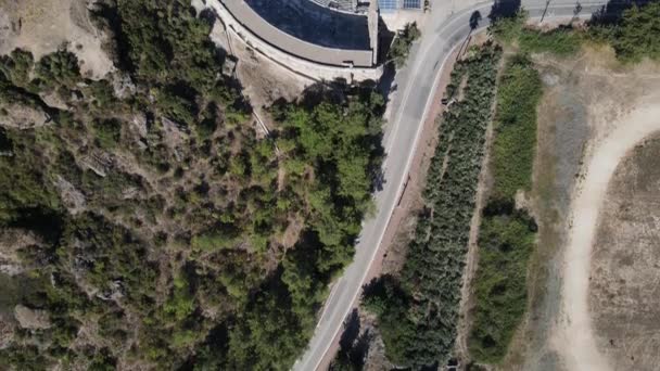 Büyük antik tiyatronun havadan görünüşü, Aspendos, Antalya - Video, Çekim