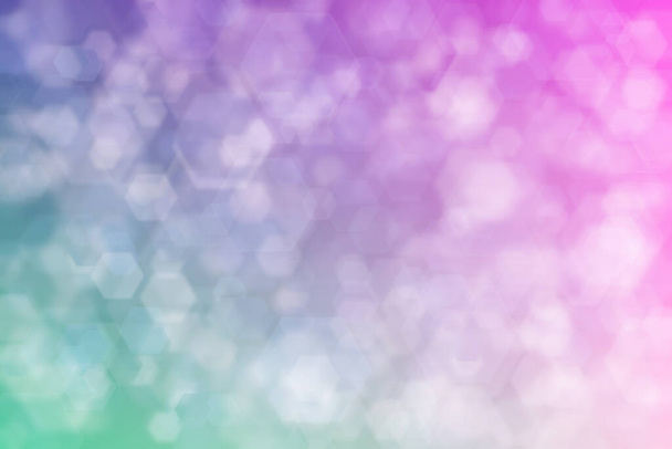 Abstract pink and purple gradient background with hexagon shaped random pattern. - Photo, Image