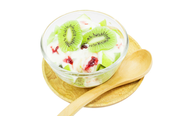 Kiwi Fruchtjoghurt gesundes Dessert - Foto, Bild