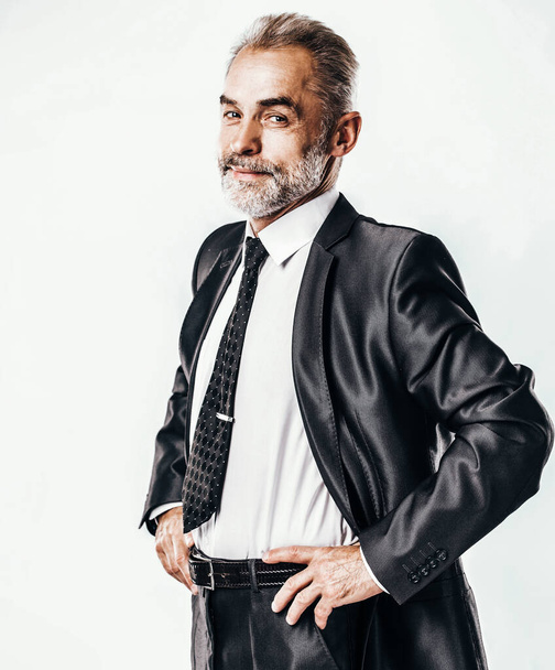 portrait of confident businessman on a light background - Photo, Image