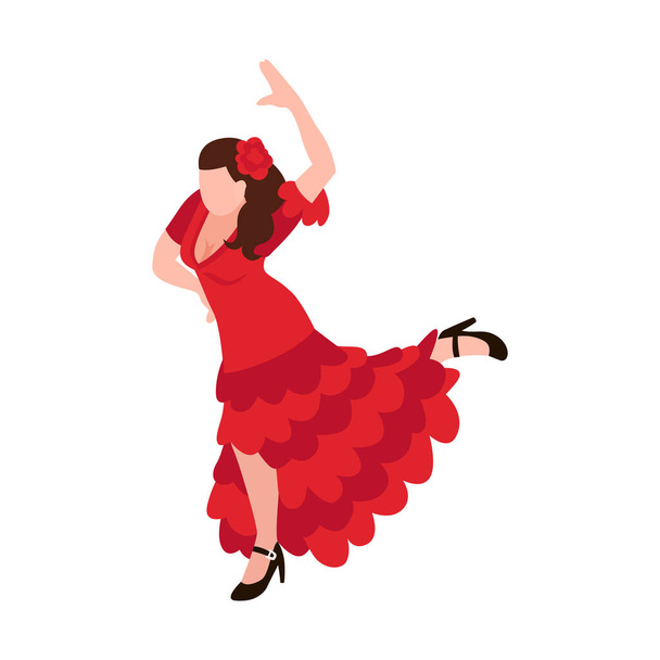 Danseuse espagnole Composition - Vecteur, image