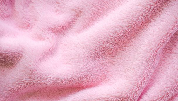 Pink towel background. wave soft fabric. new modern design luxurious light and soft wave smooth shape silk wallpaper. free space. for card poster or presentation products concept. - Fotografie, Obrázek