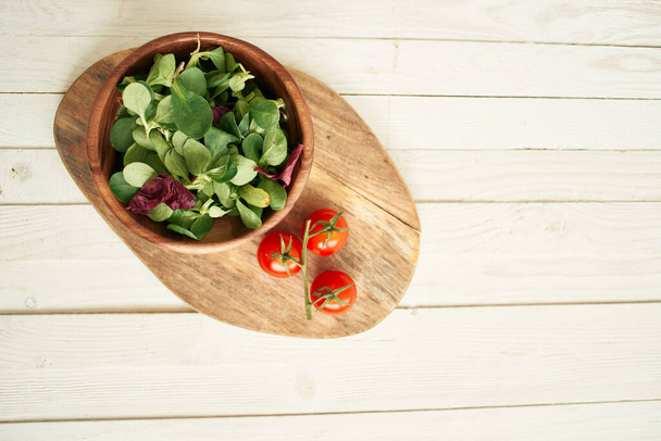 salad plate ingredients fresh food vegetables kitchen - Фото, зображення