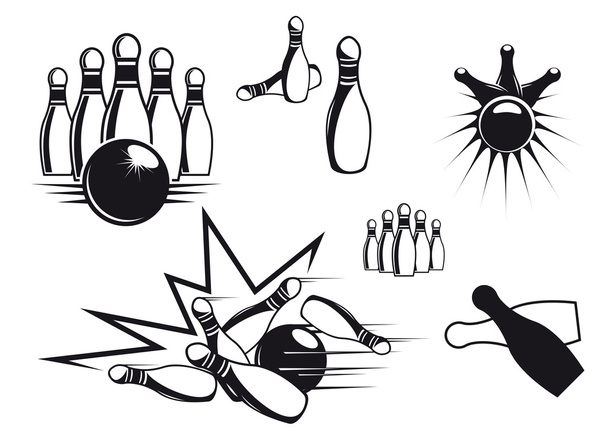 Bowling symbols - Vector, Image