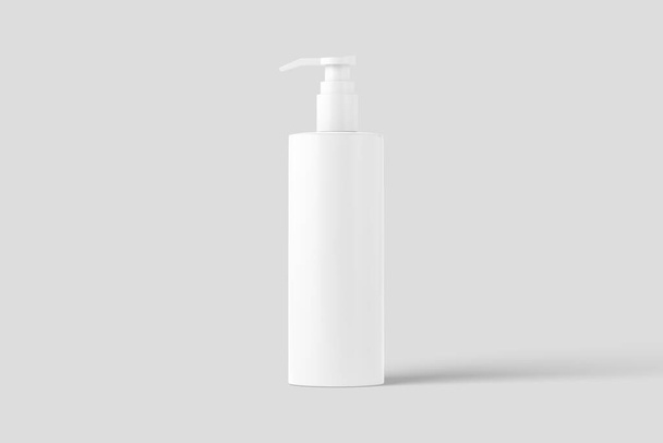 Cosmetics Packaging Bottle Jar 3D Rendering White Blank Mockup - Fotoğraf, Görsel