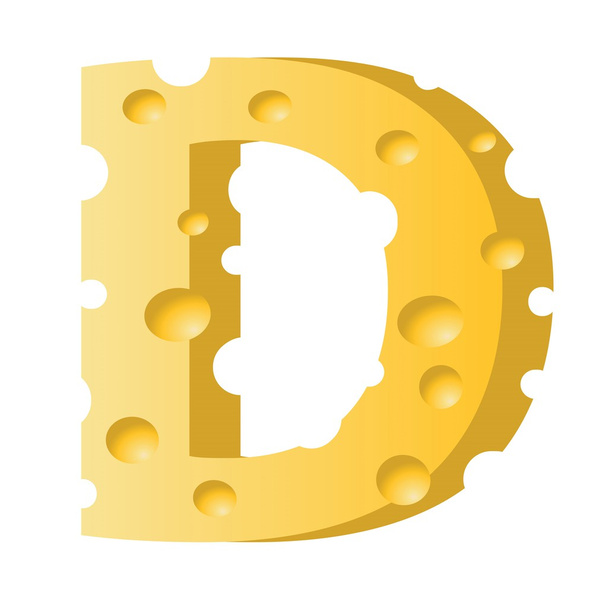 τυρί γράμμα d - Διάνυσμα, εικόνα