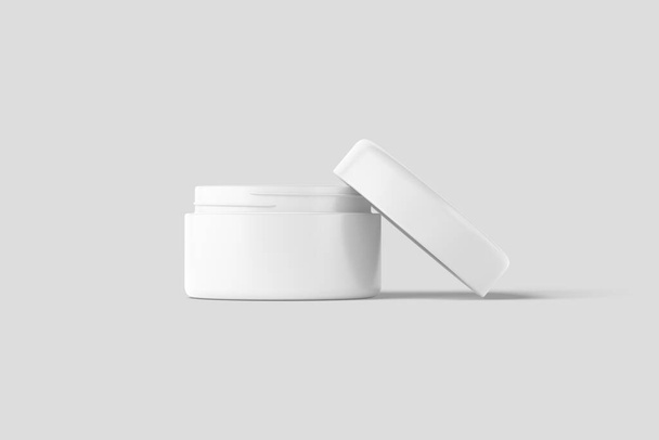 Cosméticos Embalaje Frasco de botella 3D Representación Blanco Mockup en blanco - Foto, Imagen