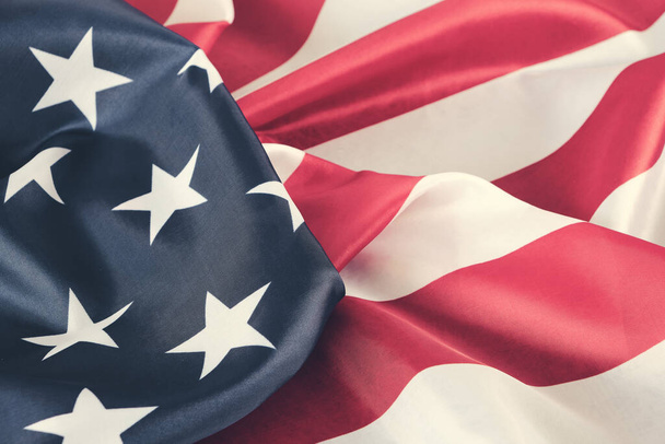 Background, flag United States of America. Banner of America in retro style - Photo, image