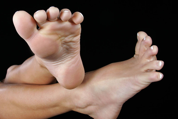 pés nus bem tratados, pés, close-up - Foto, Imagem