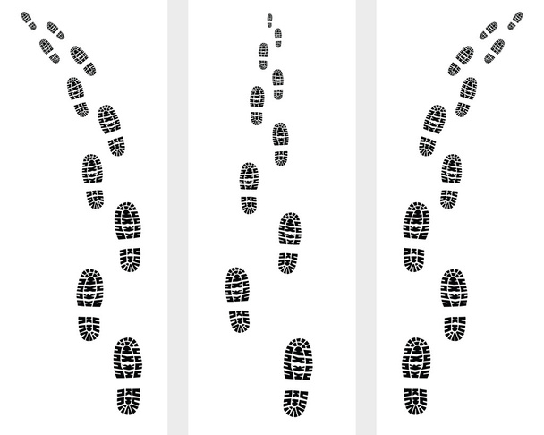 Huellas de zapatos
 - Vector, imagen