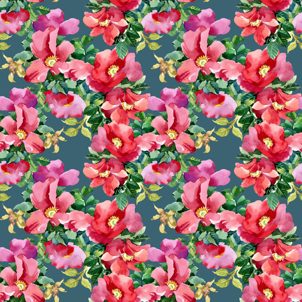 Petunia flowers seamless pattern - Fotoğraf, Görsel