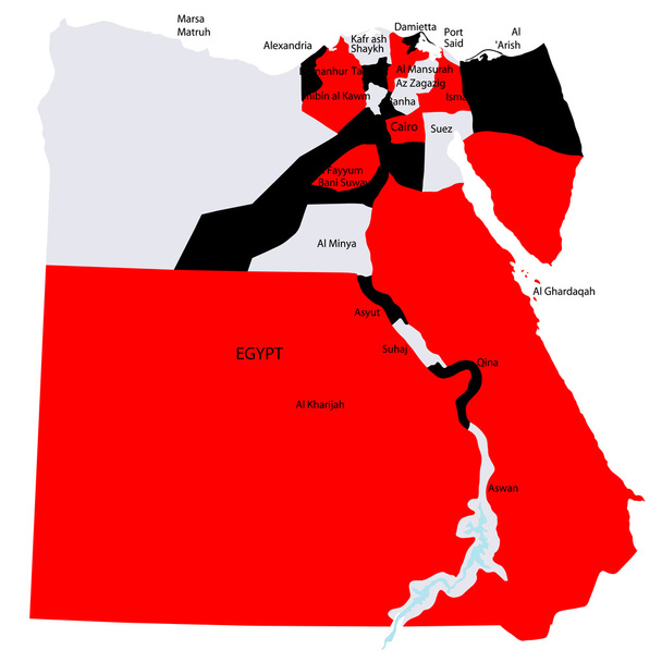 Egypti kartta maat
 - Vektori, kuva