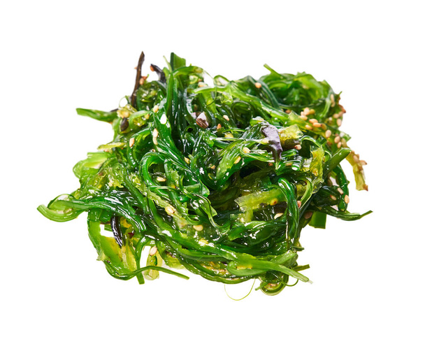  Bunch of wakame seaweed isolated on white background - Photo, Image