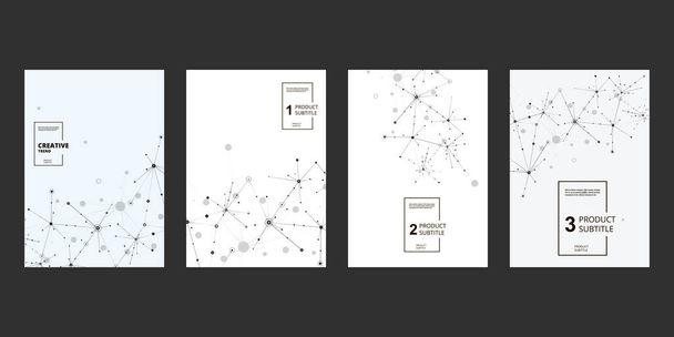 Chemist connection structure. Vector background with molecule structure. Layout template design for leaflet, powerpoint, booklet - Vektor, obrázek
