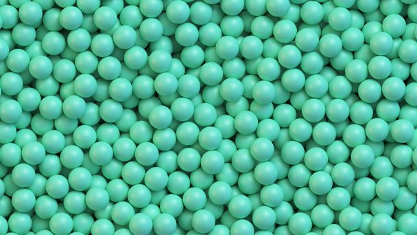 Mint balls background. Pile of sweet candy coated mints. Realistic vector background - Vector, Image