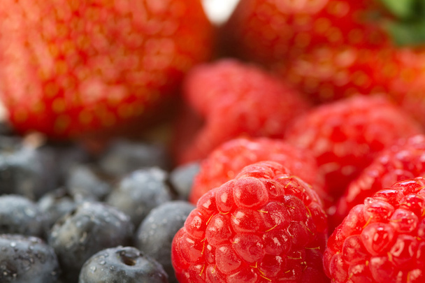 Raspberries, Blackcurrants and Strawberries - Фото, изображение