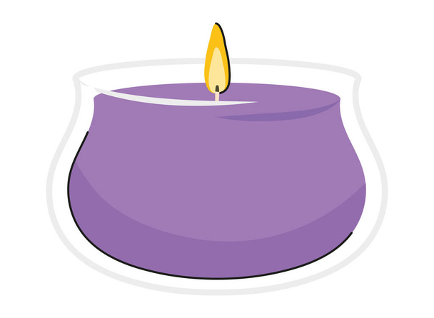 decorative purple candle - Vektor, kép