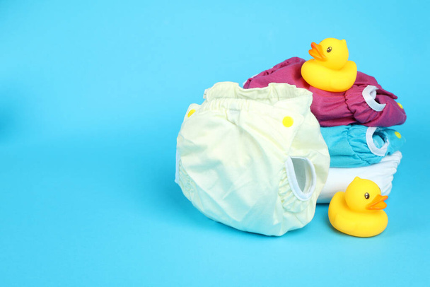 Disposable Diapers Rubber Duckling Isolated On Stock Photo 137780633