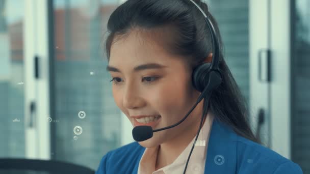 Customer support call center bieden gegevens met envisional grafische - Video