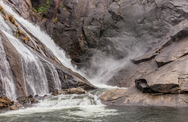 Beautiful waterfall in La Corua on the river Ezaro  - Fotoğraf, Görsel