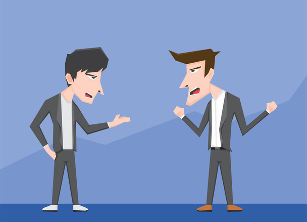 An illustration of business man discuss each other - Vector, Image
