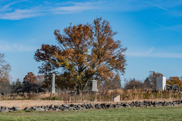 High Water Mark in una bella giornata d'autunno, Gettysburg National Military Park, Pennsylvania, Stati Uniti - Foto, immagini