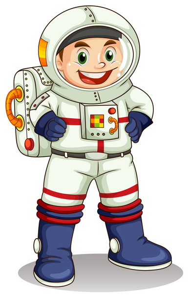 幸せの宇宙飛行士 - ベクター画像
