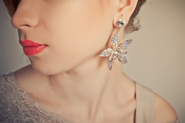 Beautiful earring 784. - Fotoğraf, Görsel