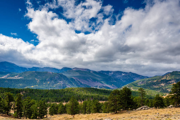 A beautiful view of Rocky Mountain National Park in Colorado, USA - Foto, Imagem