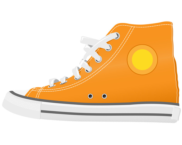 Running  shoes on a white background - Vector, Image