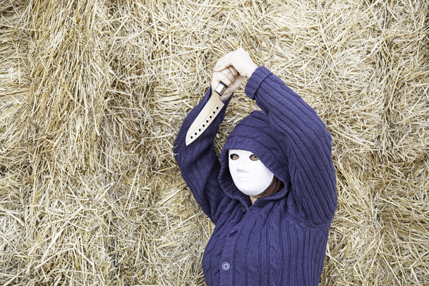 Murderer in haystack - Photo, Image