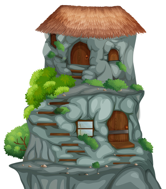 Cave house - Vector, Image