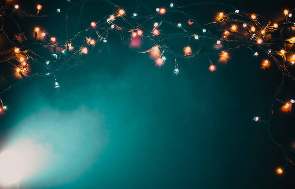 colorful christmas lights background - Foto, Imagem