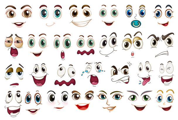 Expressions faciales - Vecteur, image
