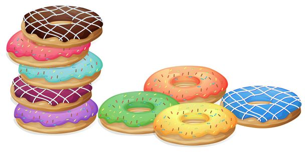 Donuts - Vector, afbeelding